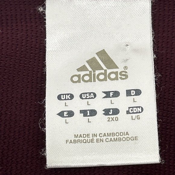 adidas Shirt Men's Virginia Tech Hokies L Maroon Short Sleeve Polo - Picture 3 of 9